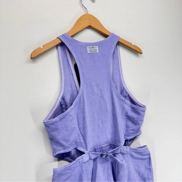 Levi's Radon Cut-Out Women Romper Purple Size Medium Pocket Soft Downtown Girl - Picture 13 of 14